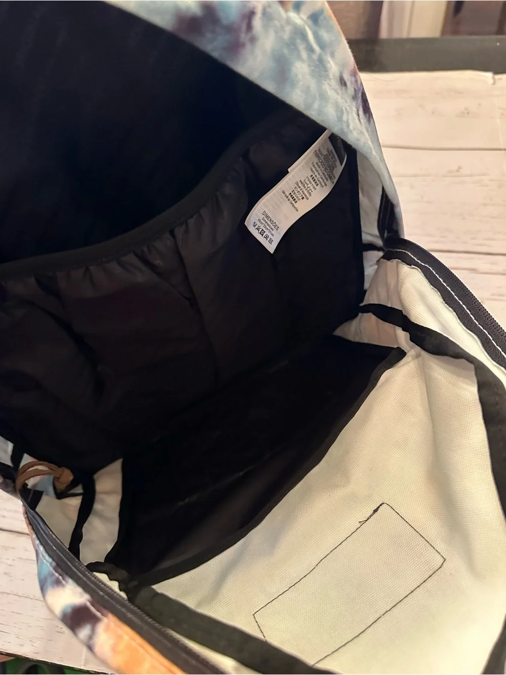Jansport Tie-Dye Teal Brown Suede-Base Backpack